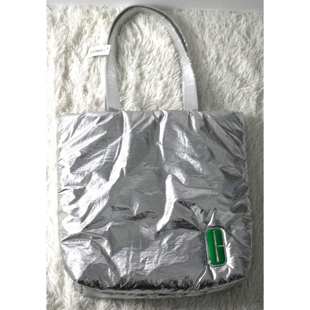 Clinique Tote Bag Women’s Metallic Silver NWT